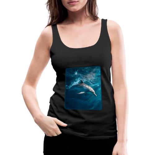 Dolphin Sunlit Ocean Serenity Design - Women's Premium Tank Top