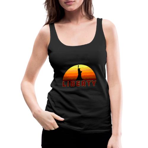 USA: Sunset Liberty Bold - Women's Premium Tank Top