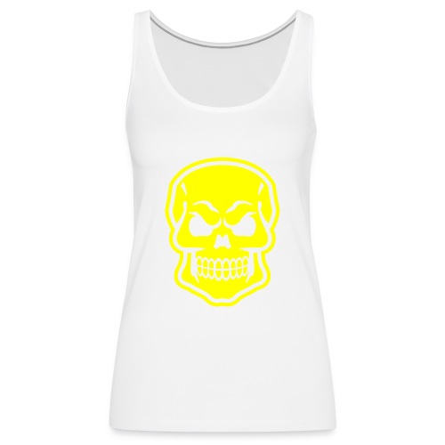 Skull vector yellow - Women's Premium Tank Top