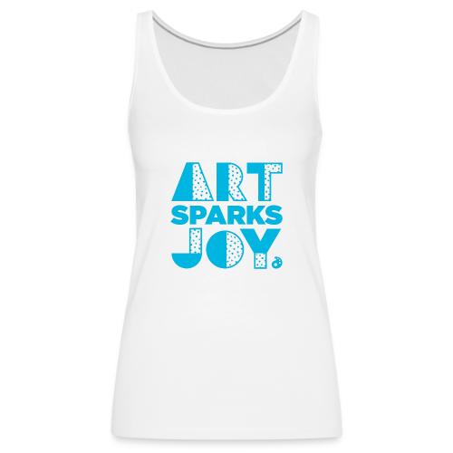 Art Sparks Joy (AOEU Blue) - Women's Premium Tank Top