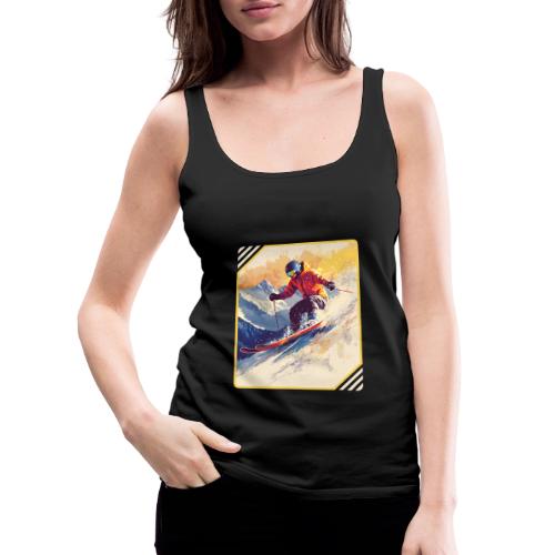 Skiing Through Snow Dreams - Women's Premium Tank Top