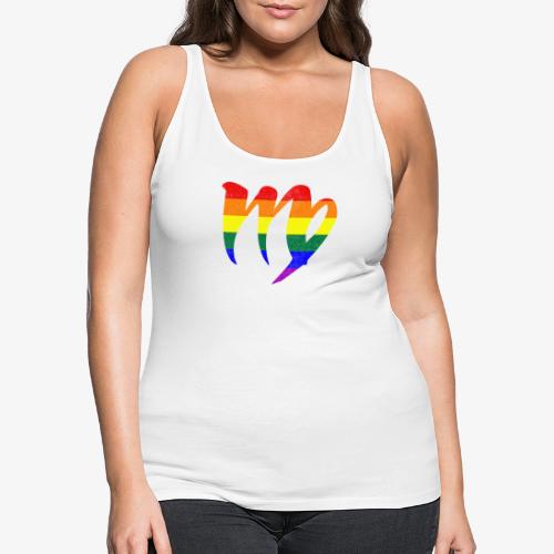LGBT Gay Pride Flag Virgo Zodiac Sign - Women's Premium Tank Top
