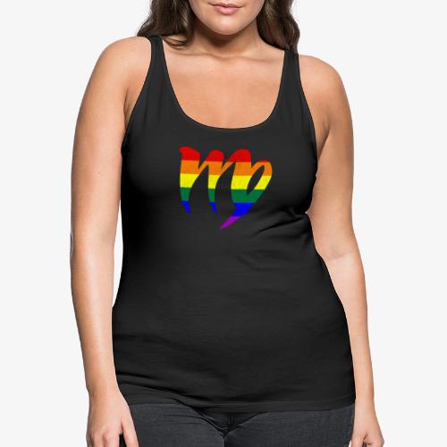 LGBT Gay Pride Flag Virgo Zodiac Sign - Women's Premium Tank Top
