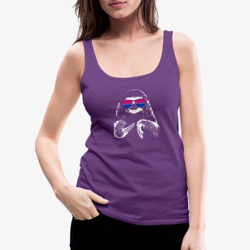 Pride Sloth Bisexual Flag Sunglasses - Women's Premium Tank Top