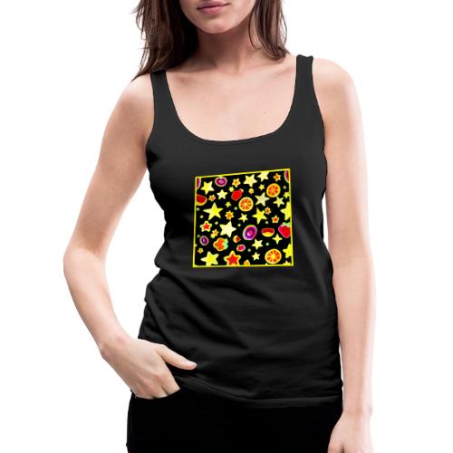 Vibrant Color Explosion Star Pattern - Women's Premium Tank Top