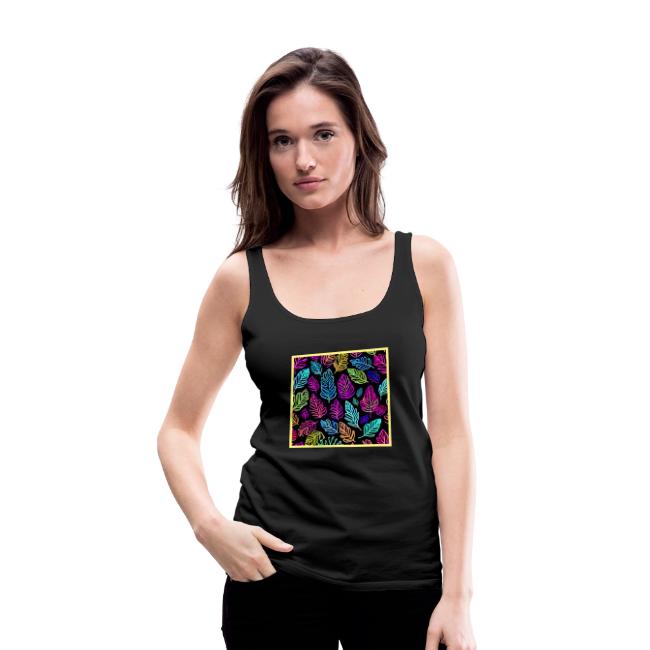 Luminous Foliage Tapestry: Neon Leaves Symphony