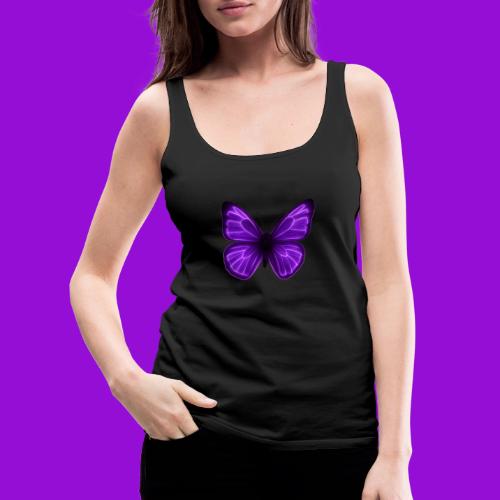 Neon Purple Butterfly - Women's Premium Tank Top