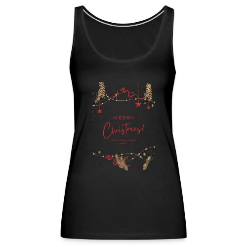 Merry Christmas Typography Design - Women's Premium Tank Top
