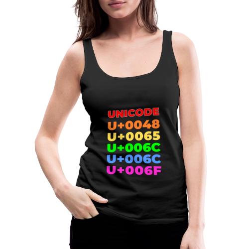 Hello, in unicode - Women's Premium Tank Top