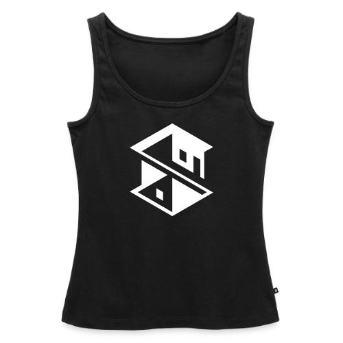 Unreal Estate Records Logo White - Women's Premium Tank Top