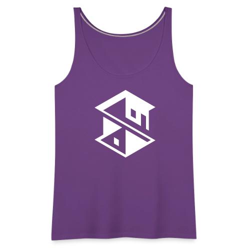 Unreal Estate Records Logo White - Women's Premium Tank Top