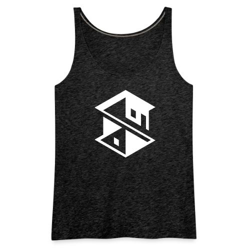 Unreal Estate Records Logo White - Women's Premium Tank Top