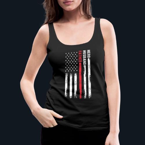 American Best Dad Hero Husband Father - Women's Premium Tank Top
