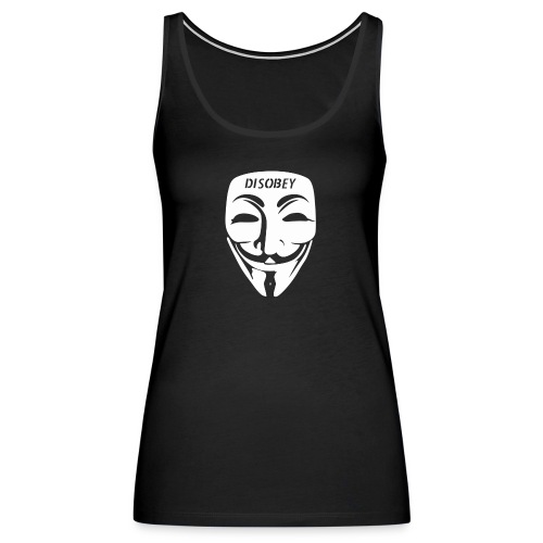 Anonymous Face Disobey Forehead gif - Women's Premium Tank Top