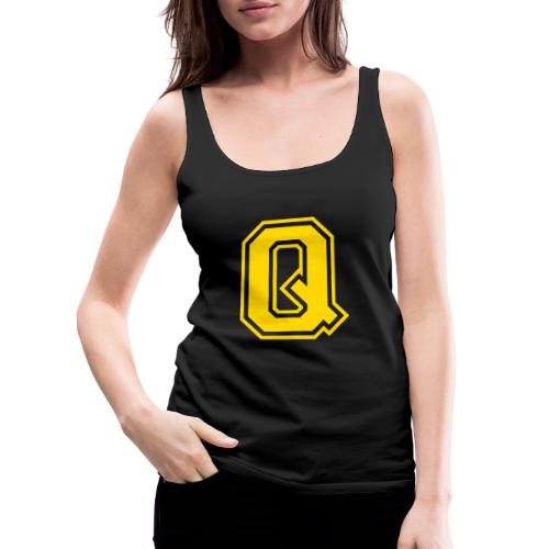 Letter Q – Capital Athletic Alphabet Monogram - Women's Premium Tank Top