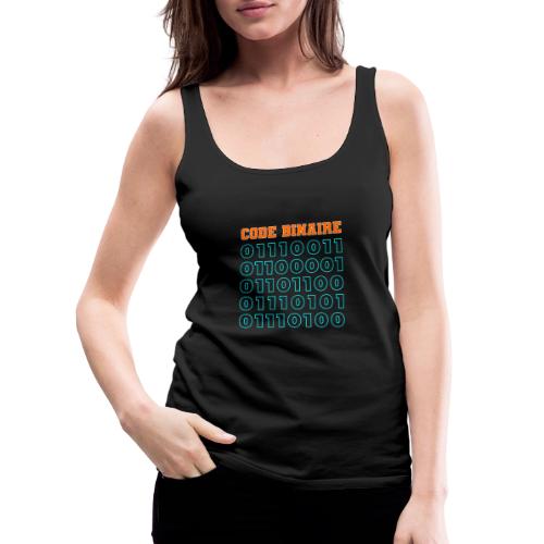 Hi in binary code - Women's Premium Tank Top