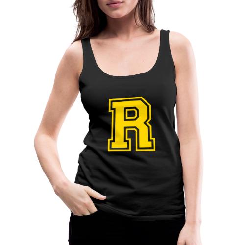 Letter R – Capital Athletic Alphabet Monogram - Women's Premium Tank Top