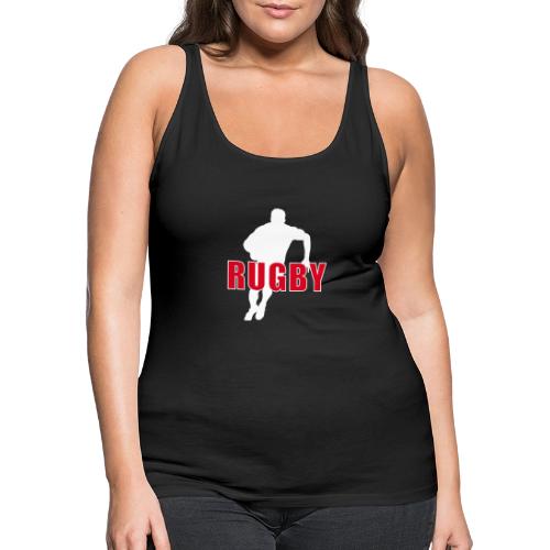 Bold Rugby Action Silhouette - Women's Premium Tank Top