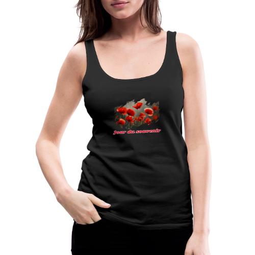 Remembrance Day with Poppies - Women's Premium Tank Top