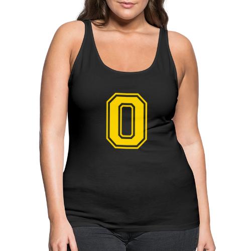 Letter O – Capital Athletic Alphabet Monogram - Women's Premium Tank Top