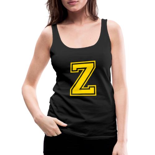 Letter Z – Capital Athletic Alphabet Monogram - Women's Premium Tank Top