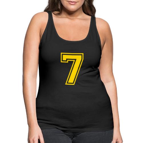 Number 7 in a classic athletic collegiate font - Women's Premium Tank Top