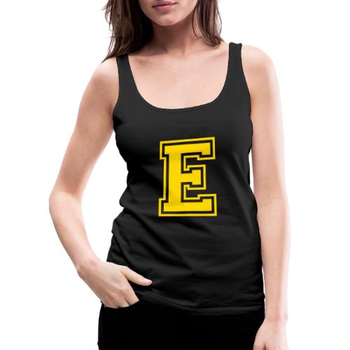 Letter E – Capital Athletic Alphabet Monogram - Women's Premium Tank Top