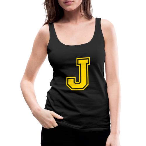Letter J – Capital Athletic Alphabet Monogram - Women's Premium Tank Top