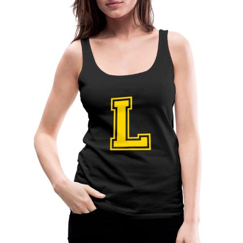 Letter L – Capital Athletic Alphabet Monogram - Women's Premium Tank Top