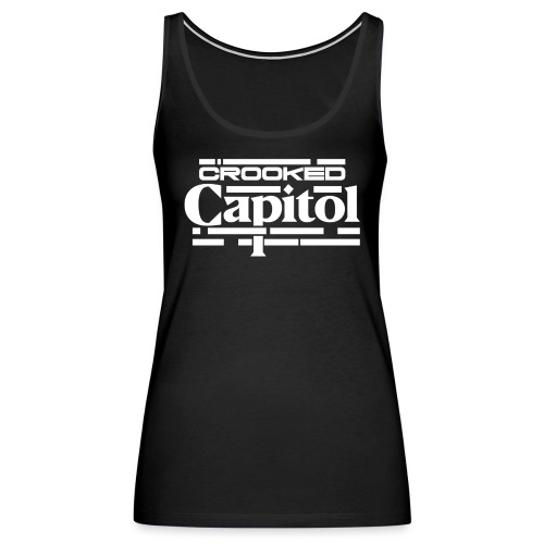 Crooked Capitol Logo White - Women's Premium Tank Top