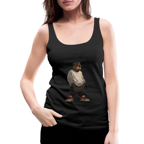 Urban Streetwear Bear Cool Apparel Design - Women's Premium Tank Top