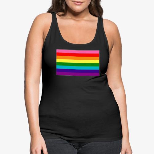 Original Gilbert Baker LGBTQ Rainbow Pride Flag - Women's Premium Tank Top