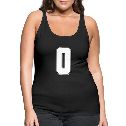 White Letter O – Varsity Alphabet Monogram - Women's Premium Tank Top