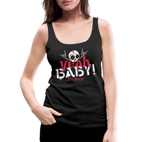 yeah baby rock skull - Women's Premium Tank Top