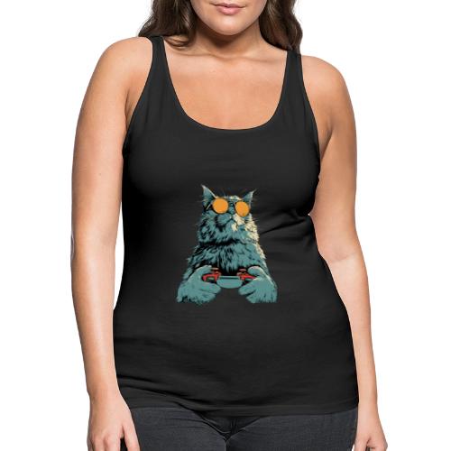 Cat: Fluff Mode On - Women's Premium Tank Top
