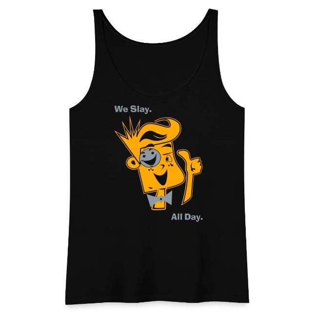 We Slay All Day Shiny Shirt Metallic Silver & Gold