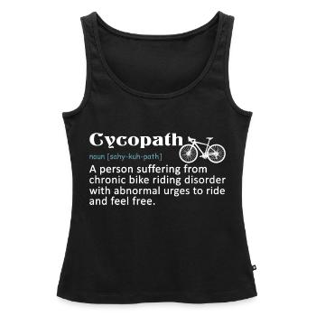 Funny Cycling Humor - Women's Premium Tank Top - black - Front - AI Model Female 180 light (180cm)