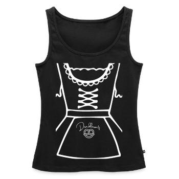 printed dirndl as an alternative traditional dirnd - Women's Premium Tank Top - black - Front - AI Model Female 180 light (180cm)