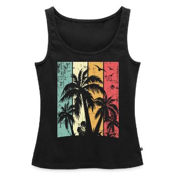 Palm Trees - Women's Premium Tank Top - black - Front - AI Model Female 180 light (180cm)