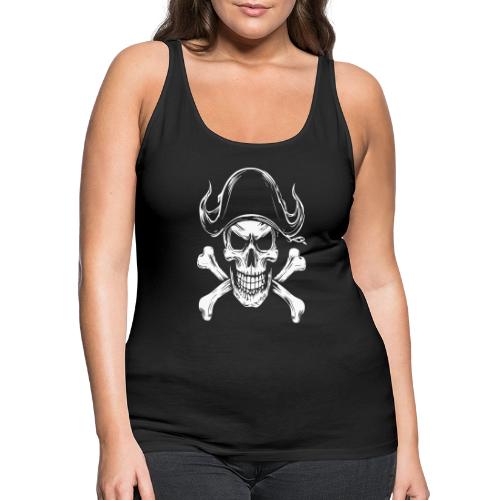 Pirate Skull and Crossbones - Women's Premium Tank Top