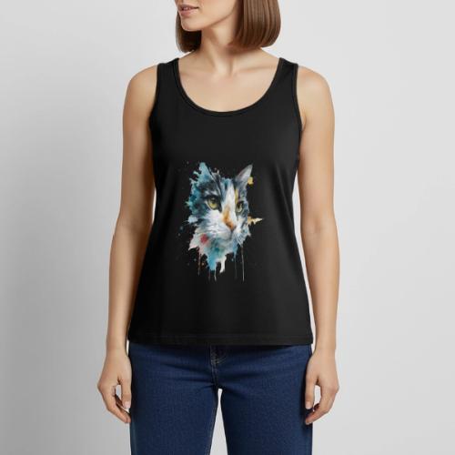 Watercolor cat face - Women's Premium Tank Top