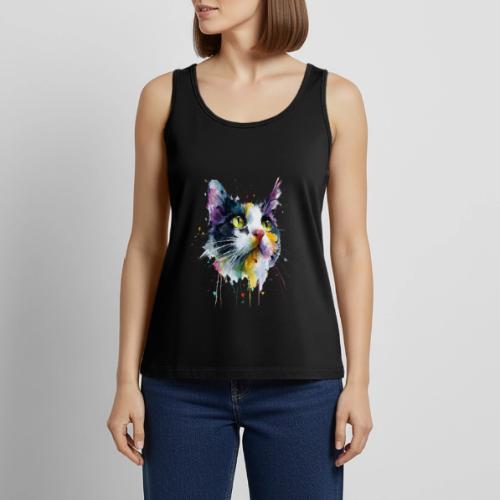 Cat: Painted Purr Expression - Women's Premium Tank Top