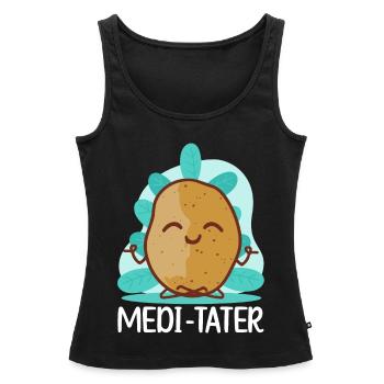 Buddhism Buddhist Buddha Potato - Women's Premium Tank Top - black - Front - AI Model Female 180 light (180cm)