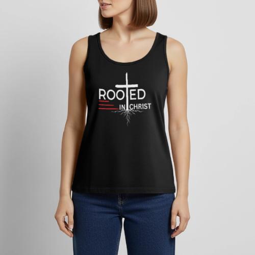 Rooted in Christ (white) - Colossians 2:7 - Women's Premium Tank Top