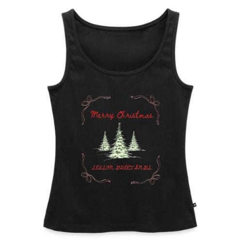 Beautiful Green Christmas Tree Graphic - Women's Premium Tank Top