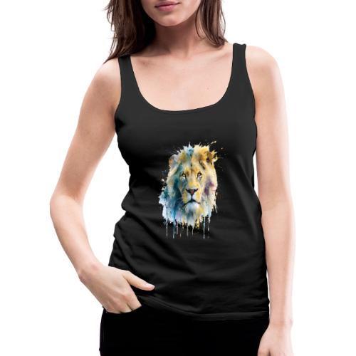 Splash-Art Lion Face - Women's Premium Tank Top