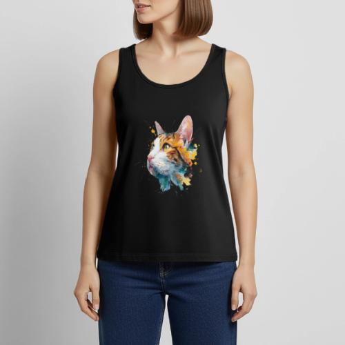 Cat: Feline Ink Burst - Women's Premium Tank Top