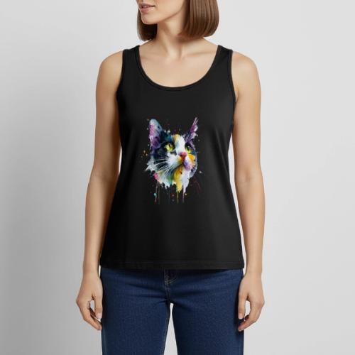 Cat: Painted Purr Expression - Women's Premium Tank Top