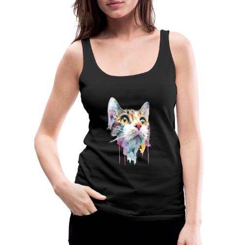 Chromatic Cat Splash - Women's Premium Tank Top