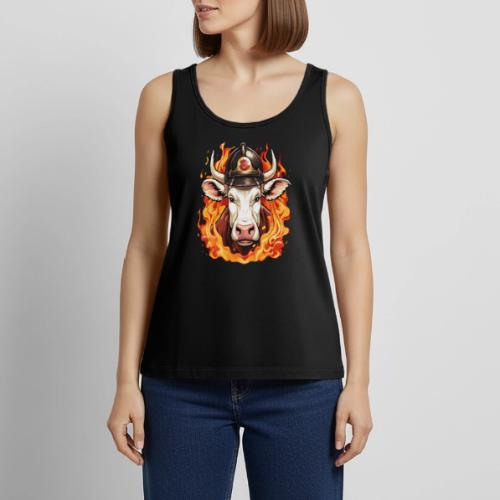 Firefighter cow - Women's Premium Tank Top